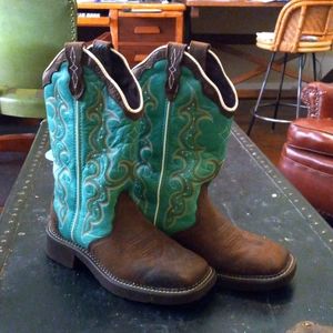 Justin Gypsy Turquoise Cowgirl Boots 6.5